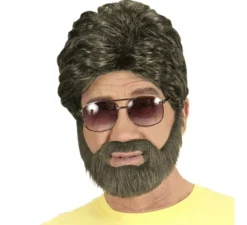 Parrucca da barba castana per adulti