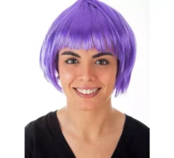 Parrucca da cabaret lilla per adulti