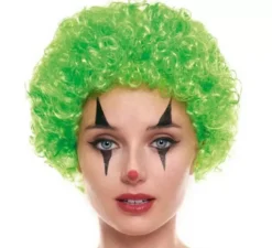 Parrucca da clown verde da 70 g