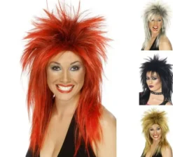 Parrucca da diva rock anni '80 in vari colori