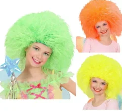 Parrucca da fata fluorescente per bambini in vari colori