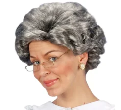 Parrucca da nonna Agatha per adulti