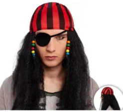 Parrucca da pirata con sciarpa
