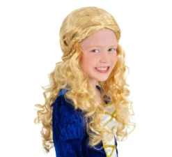 Parrucca da principessa medievale bionda per bambini