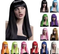 Parrucca di alexia con frangetta di fascia alta in vari colori
