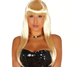 Parrucca di capelli lunghi bionda