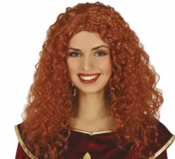 Parrucca di capelli rossi ricci