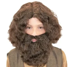 Parrucca e barba nere per bambini San José Deluxe