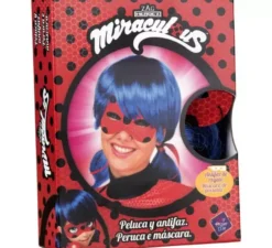 Parrucca e maschera di Ladybug in scatola per donna