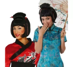 Parrucca giapponese o geisha per donna