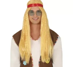 Parrucca hippie con nastro rosso