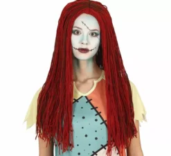 Parrucca lunga in lana rossa