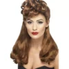 Parrucca mogano vintage lungo pin up anni '40