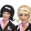 Parrucca stile anni '50 con fiocco per donna in vari colori