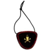 Patch pirata con cuciture rosse per donna