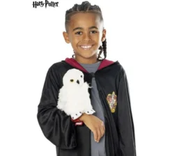 Peluche Harry Potter Gufo Edvige con base di supporto per il braccio