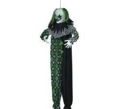 Pendente Clown Verde con Luce, Suono e Movimento 165 cm