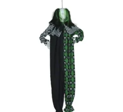 Pendente Clown Verde con Luce, Suono e Movimento 165 cm