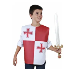 Pettorale Medievale Doppia Croce Rossa per bambini e adolescenti