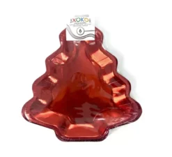 6 Piatti Carta Albero Natale Rosso 21x20 cm