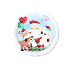6 piatti di carta Babbo Natale 18 cm