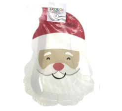 6 piatti di carta Babbo Natale di 27x18,5 cm