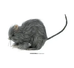Piccolo ratto peloso grigio 15 cm