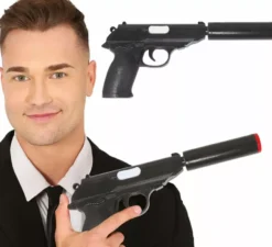 Pistola con silenziatore da 25 cm