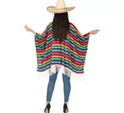 Poncho messicano multicolore per adulti