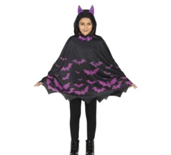 Poncho pipistrello viola per bambini