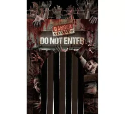 """Porta con Tenda Zombies "" "" Pericolo """" 145x240 cm"""