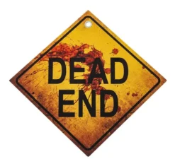 Poster strada a senso unico (Dead End) di 24x24x0,5 cm