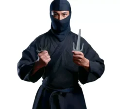 Pugnale Ninja in plastica giocattolo e pacchetto stella