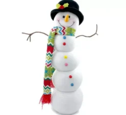 Pupazzo di neve con cappello 50 cm