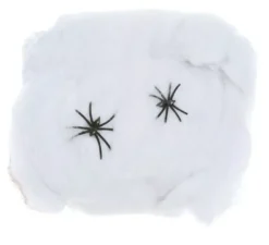 Ragnatela bianca 40g con ragni per la decorazione di Halloween