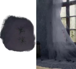 Ragnatela nera di 60 gr. Per la decorazione di Halloween