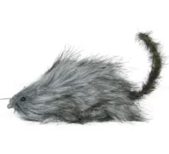 Ratto grigio peloso da 16 cm