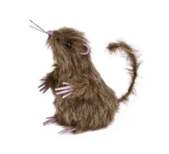 Ratto peloso marrone 14X6,5X9 cm