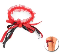 Reggicalze rosso e nero 16x8 cm