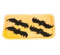 Sacchetto di 4 pipistrelli di 11 cm per Halloween