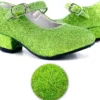 Scarpa Sevillana con tacco Glitter Green nei numeri dal 22 al 41
