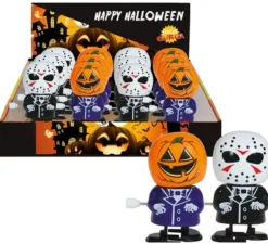Scatola da 12 bambole assortite in corda di Halloween 6 cm
