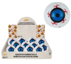 Scatola da 12 palline rimbalzanti con occhi luminosi, 5,5 cm