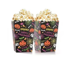 Scatola per popcorn con stampa spettrale di Halloween da 6 pezzi