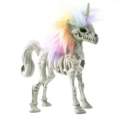 Scheletro di unicorno multicolore 21x17x7 cm