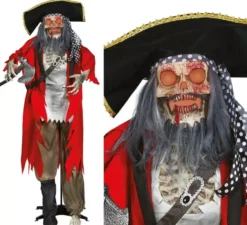 Scheletro Pirata con Luce, Suono e Movimento 190 cm