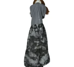 Scheletro spaventoso di donna con suono, luce e movimento 120 cm