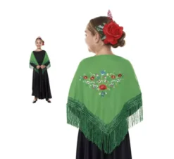 Scialle Sevillana o Chulapa ricamato 120x45 cm per ragazze in vari colori