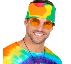 Sciarpa hippie tie-dye multicolore 55x55 cm