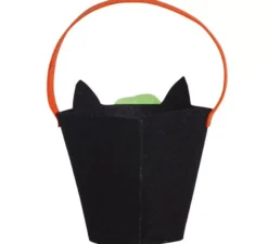Secchio gatto nero in feltro da 20 cm